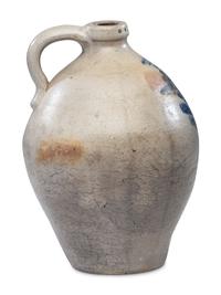 An I. M. Mead Three-Gallon Cobalt Decorated Floral Jug