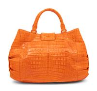 Nancy Gonzalez Orange Crocodile Handbag