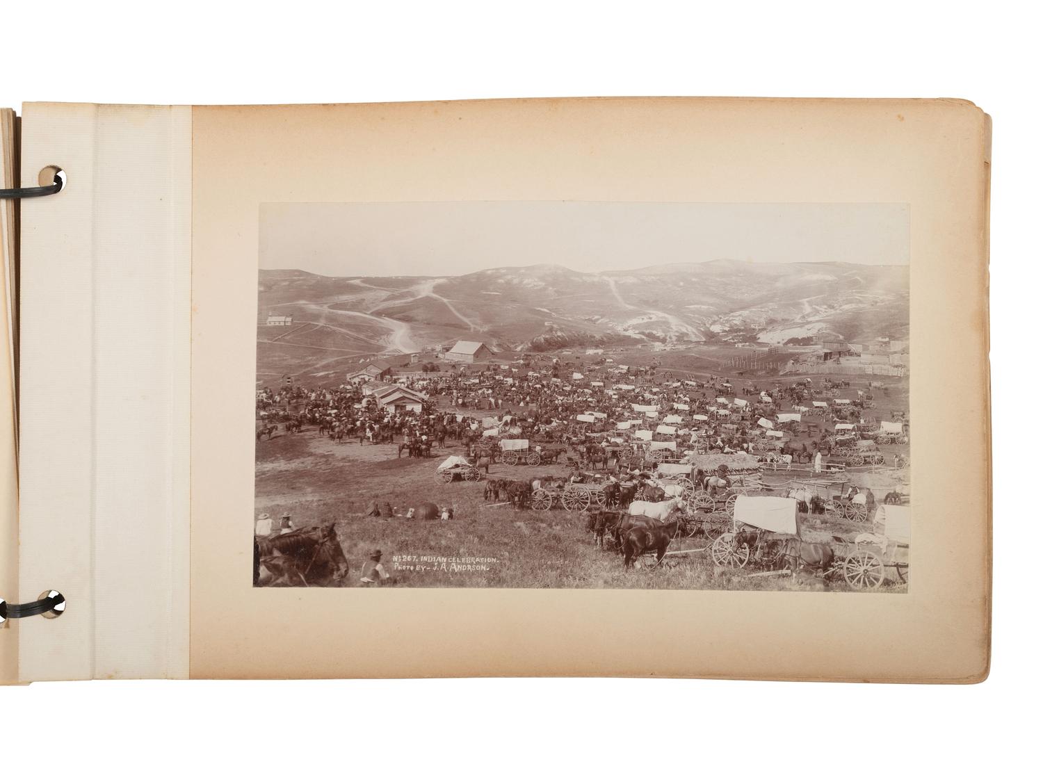 ANDERSON, J.A. (1869-1948), photographer. Unbound album containing 22 photographs of Rosebud Agency, South Dakota, ca 1890s.