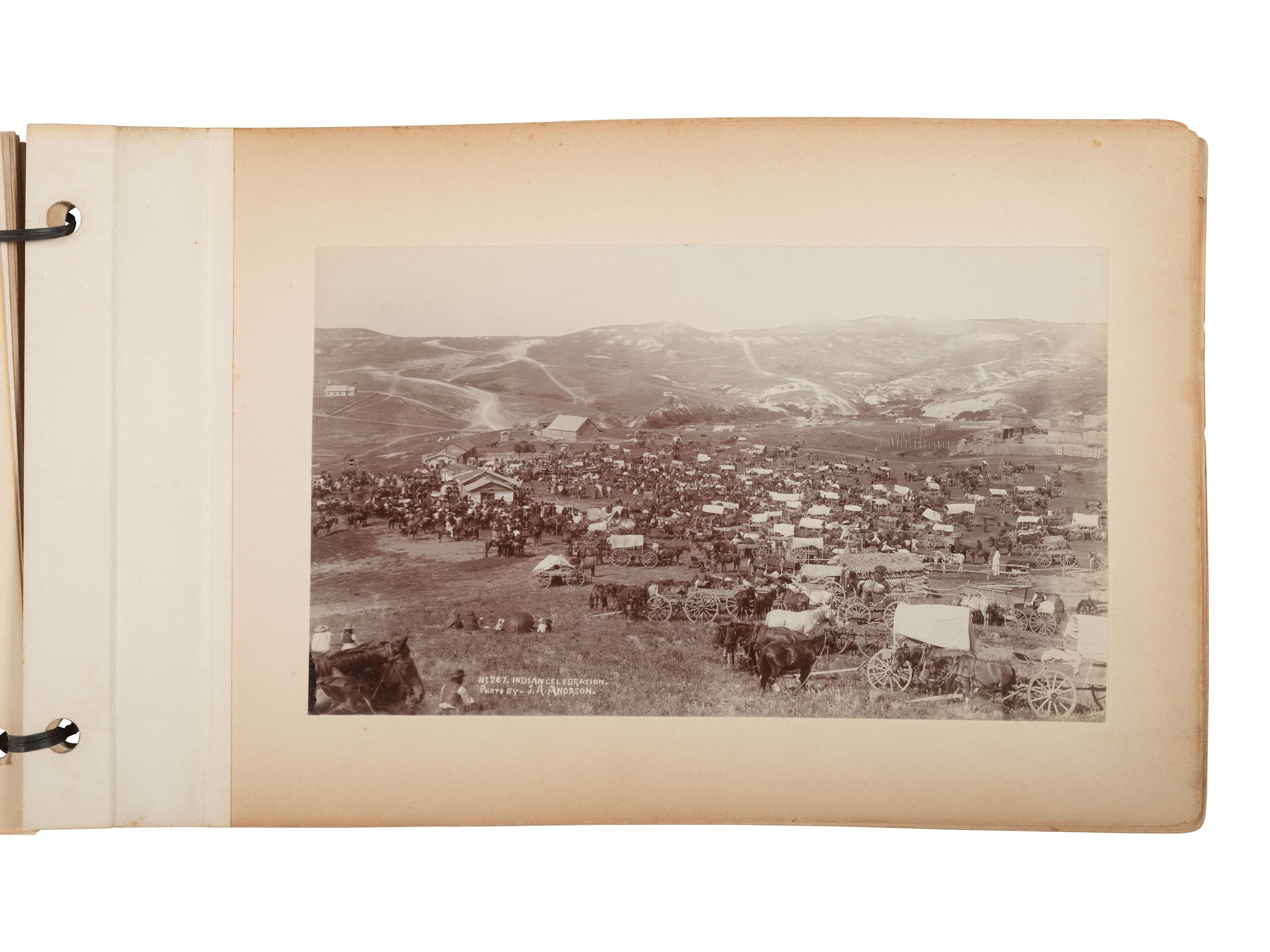 ANDERSON, J.A. (1869-1948), photographer. Unbound album containing 22 photographs of Rosebud Agency, South Dakota, ca 1890s.
