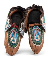 Haudenosaunee Beaded Hide Moccasins