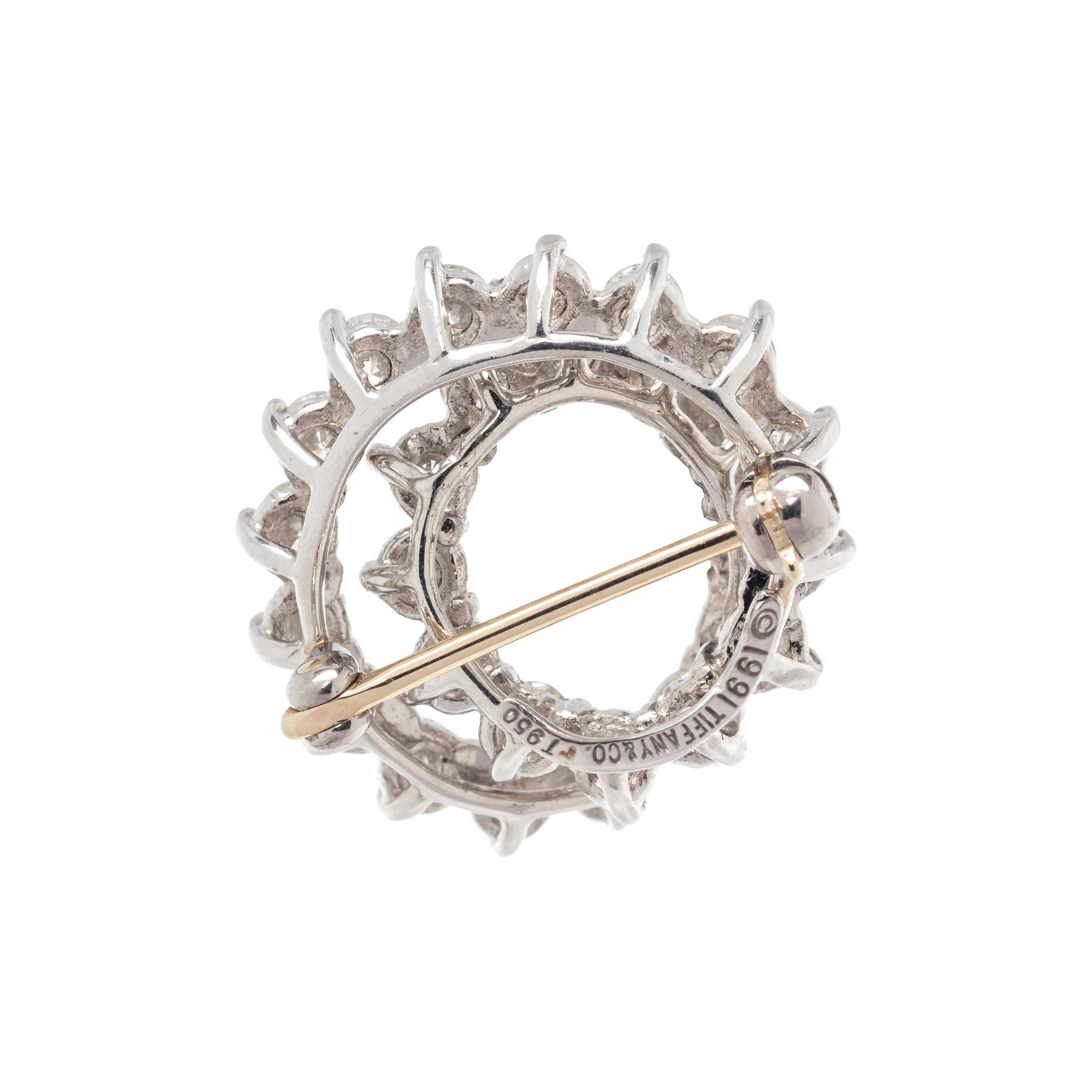 TIFFANY & CO., DIAMOND SWIRL BROOCH
