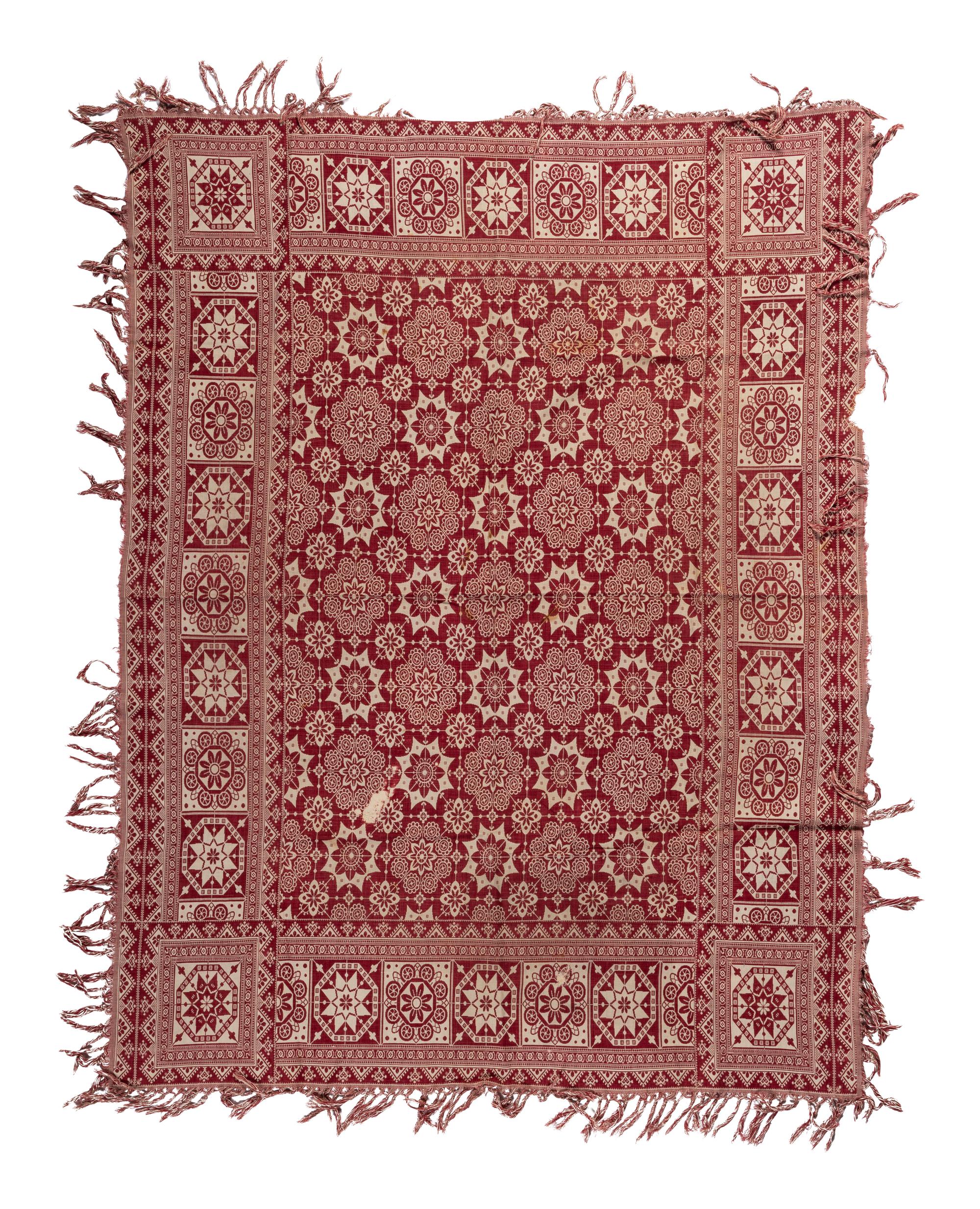 Three Overshot Coverlets