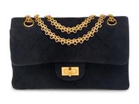 Chanel 2.55 Flap Bag in Black Suede