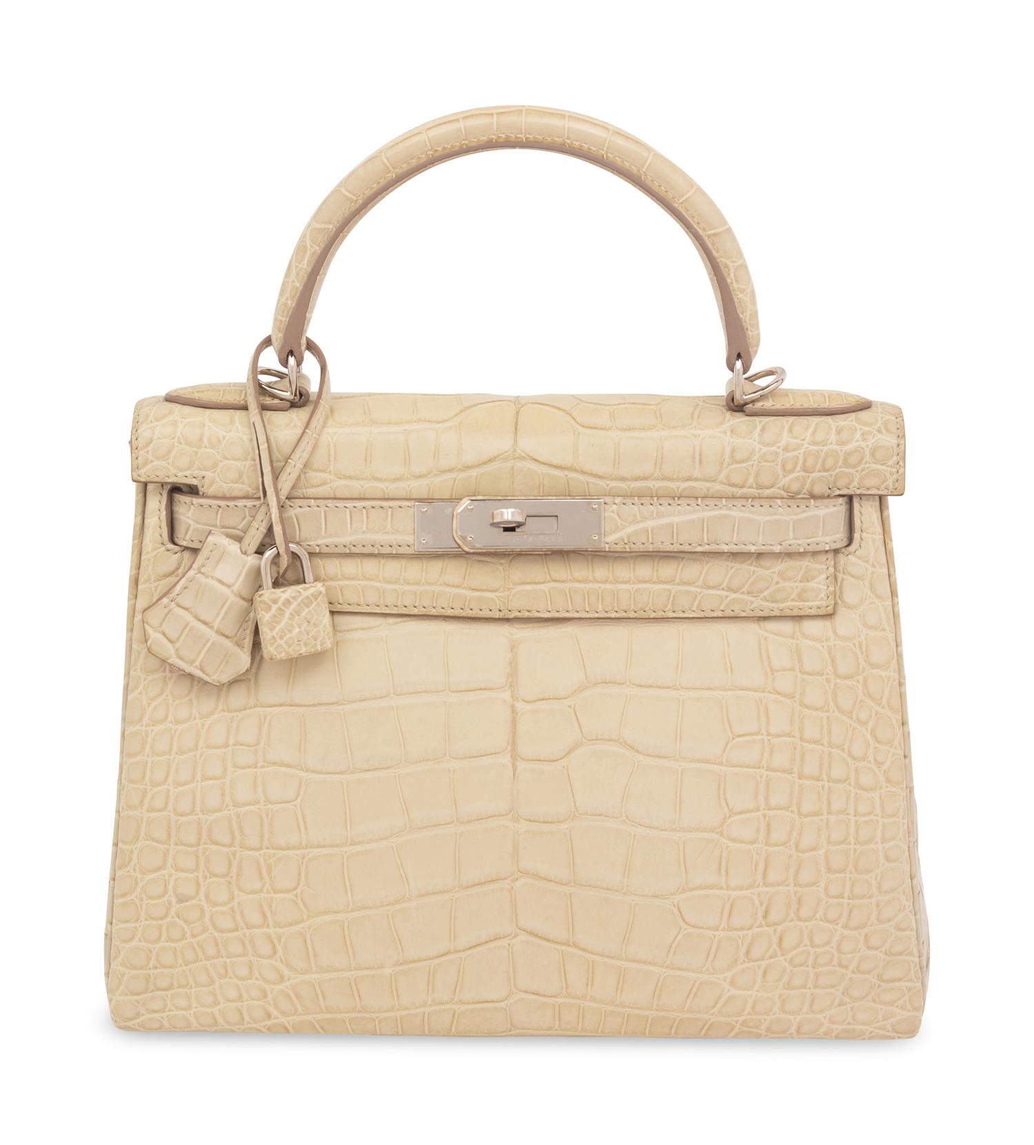 HERMÈS KELLY RETOURNE 28 IN MATTE ALLIGATOR