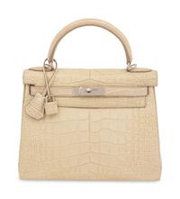 HERMÈS KELLY RETOURNE 28 IN MATTE ALLIGATOR