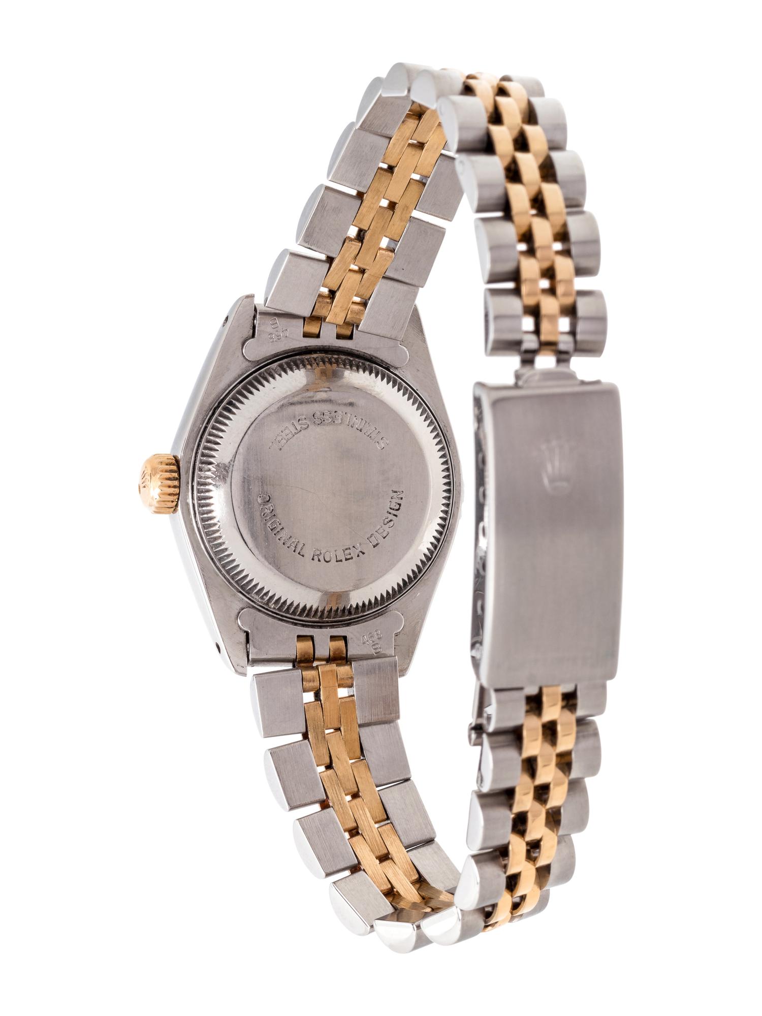 ROLEX, REF. 69173 STAINLESS STEEL AND 18K YELLOW GOLD 'OYSTER PERPETUAL DATEJUST' WRISTWATCH, CIRCA 1989