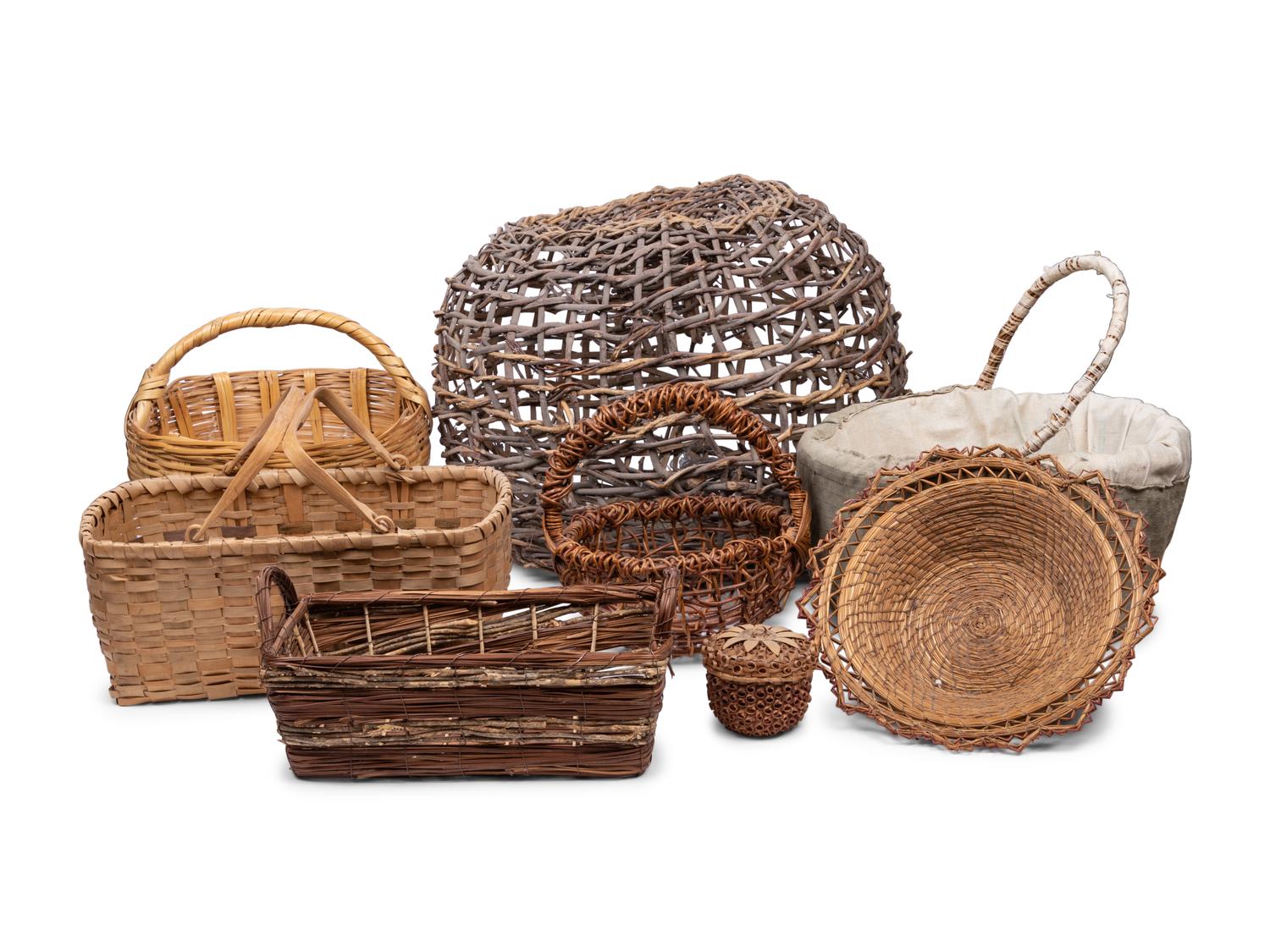 A Group of Eight Baskets