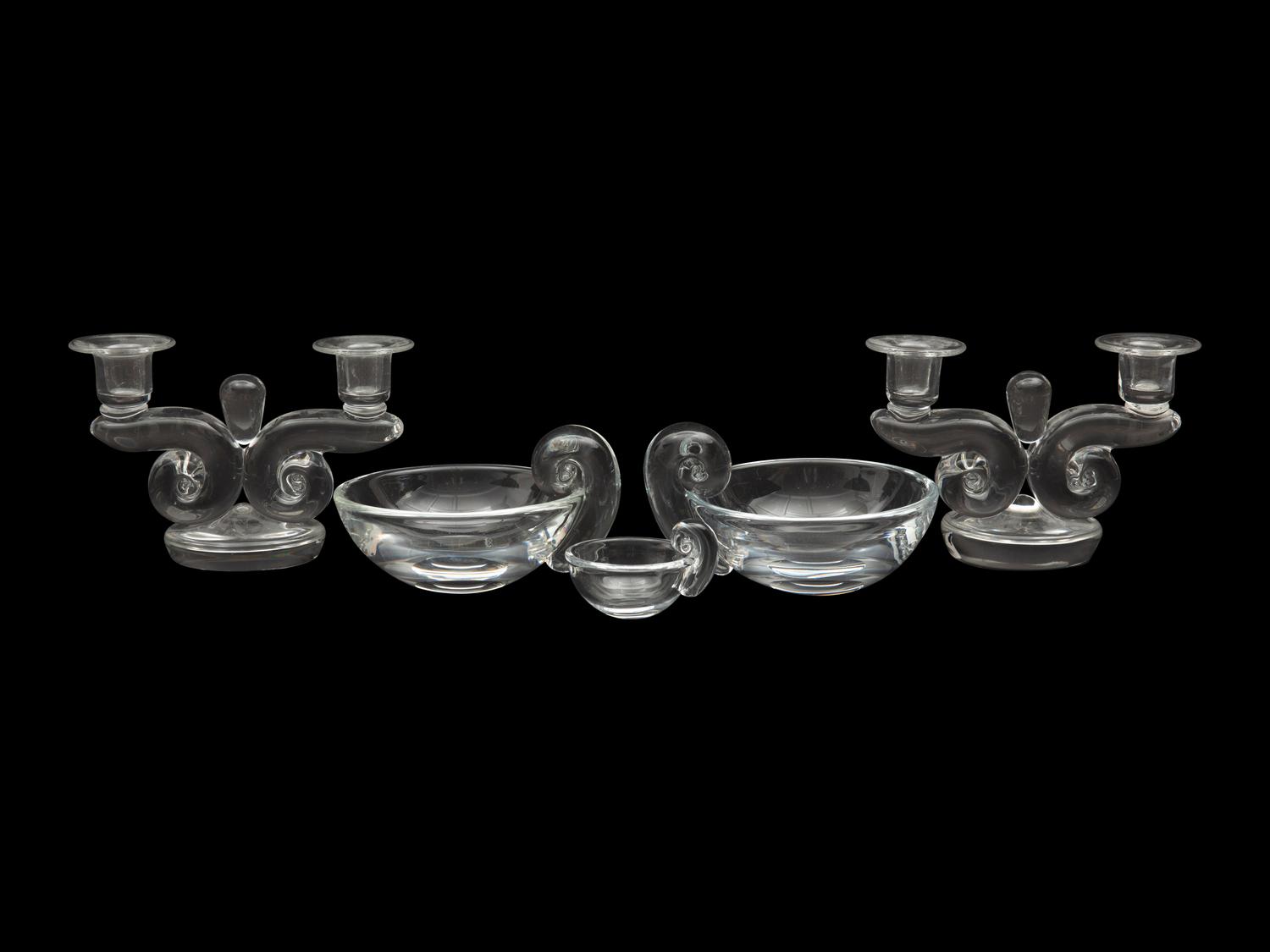 Five Steuben Glass Articles
