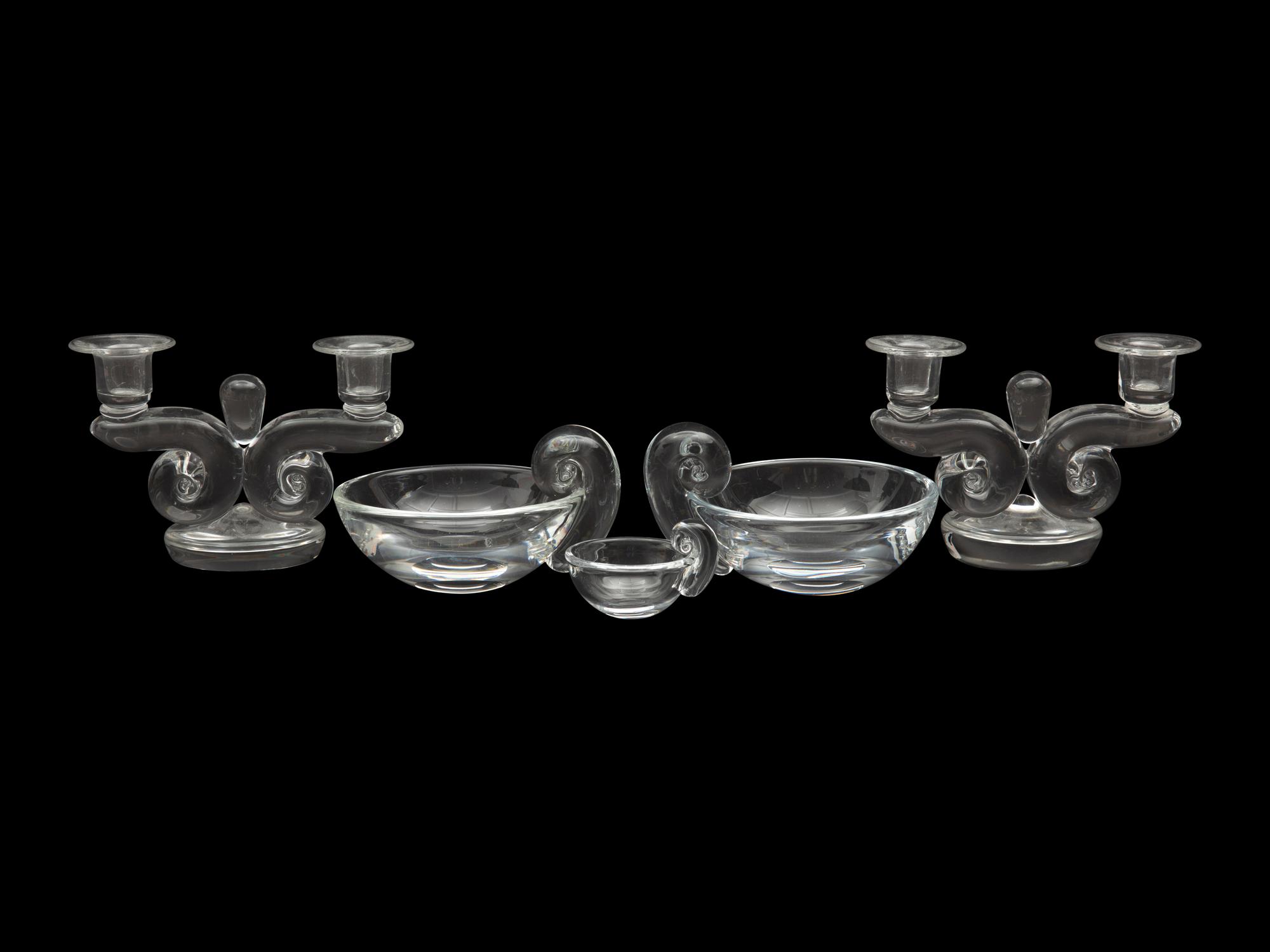 Five Steuben Glass Articles