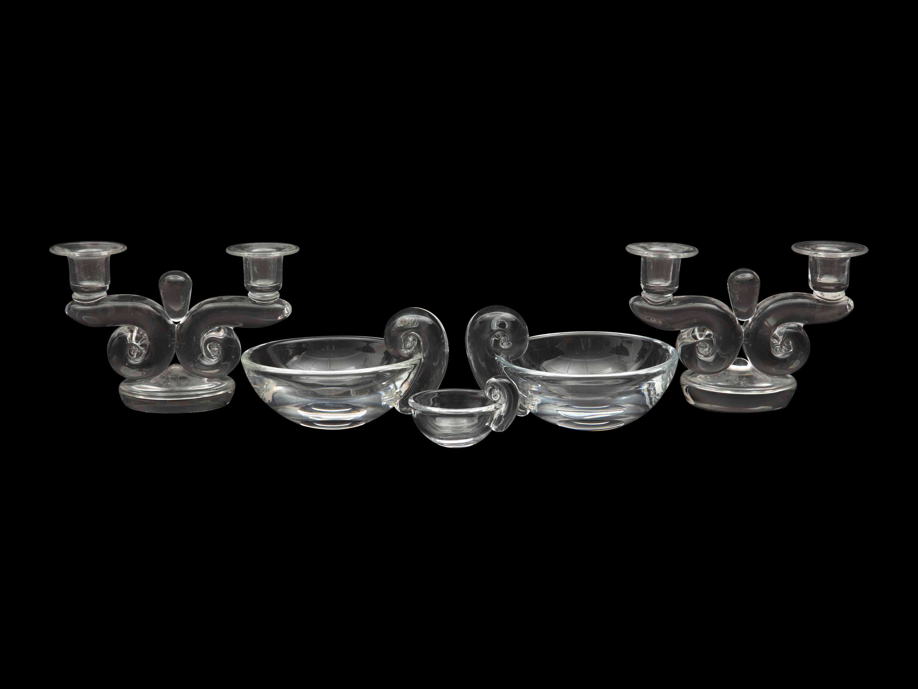 Five Steuben Glass Articles