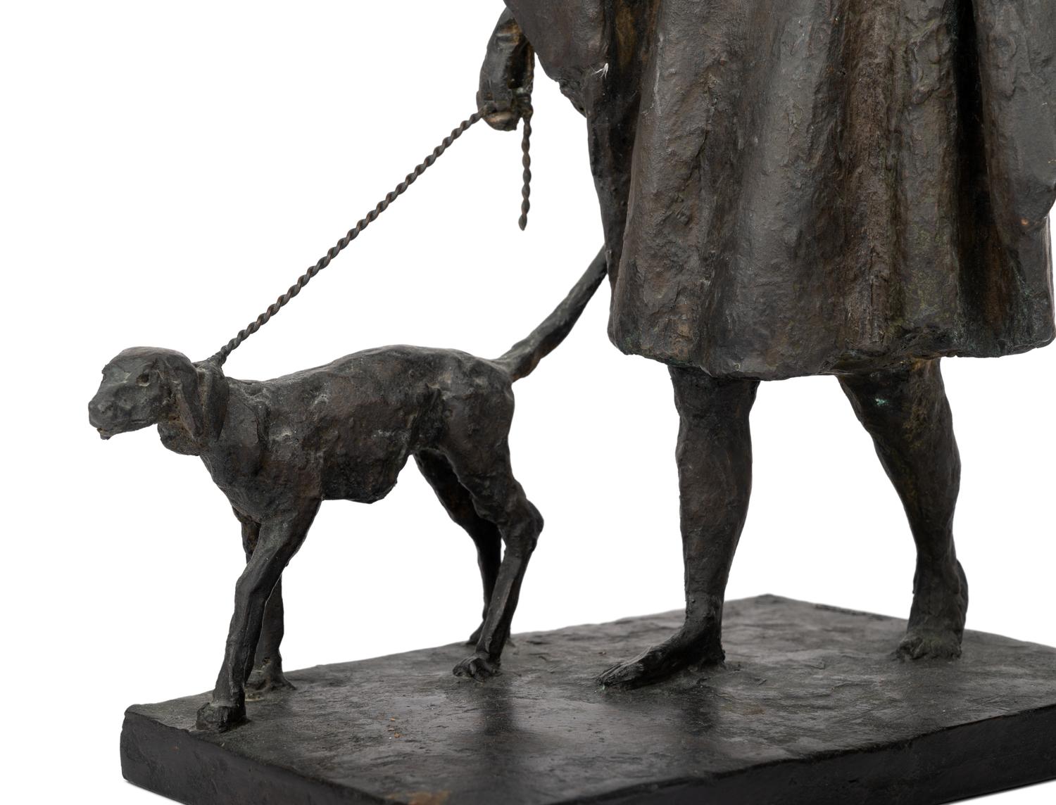 Man with Staff and Dog