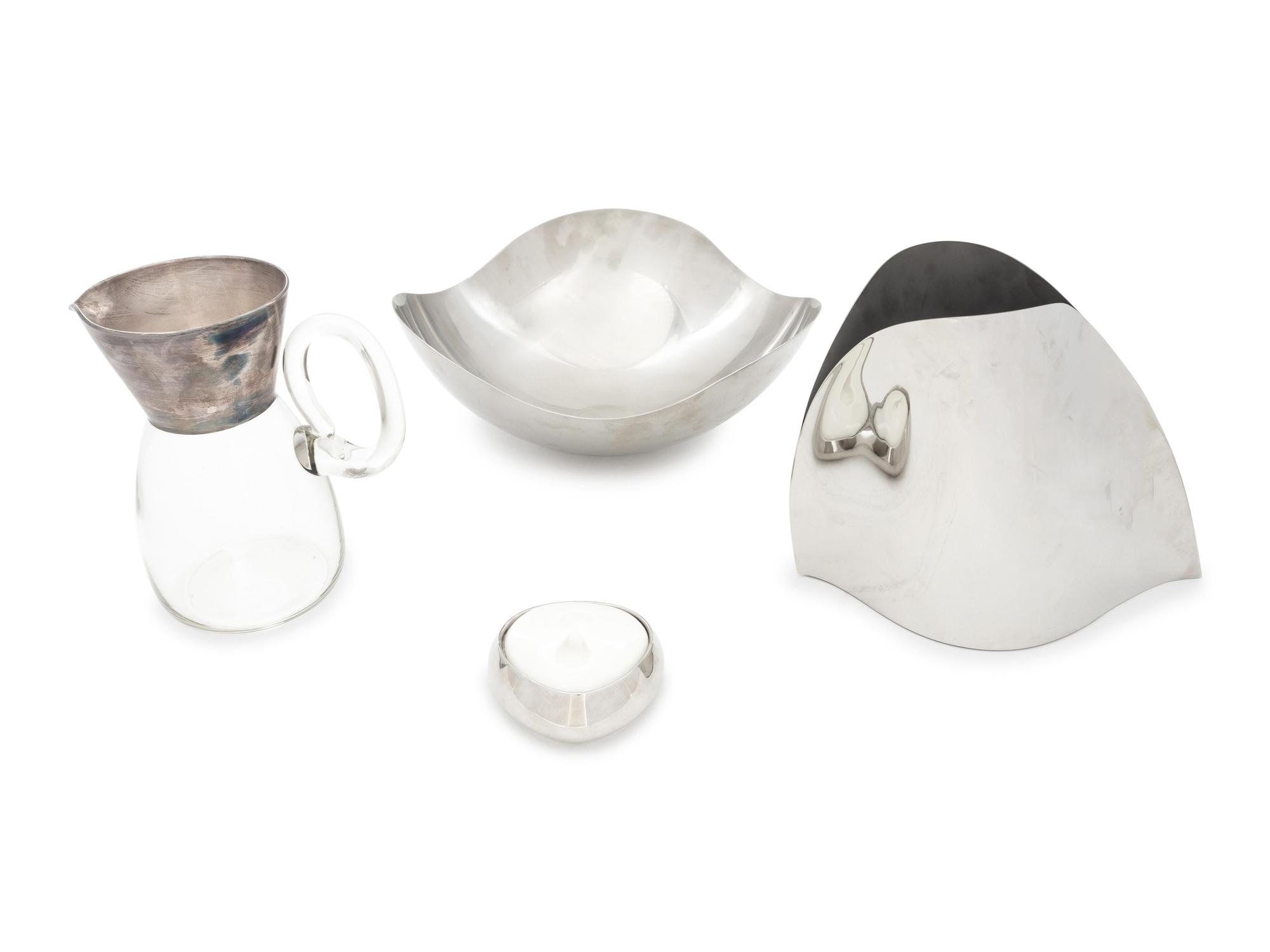 A Group of Three Georg Jensen Stainless Steel Table Articles