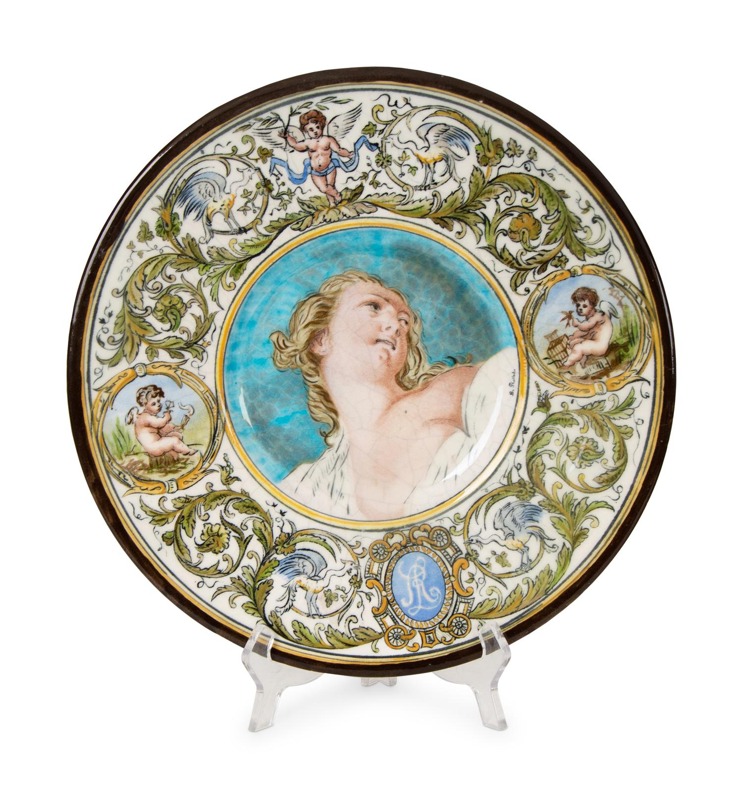 Three Italian Majolica Chargers — 19TH/20TH CENTURY