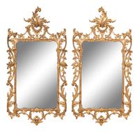 A Pair of George III Giltwood Mirrors