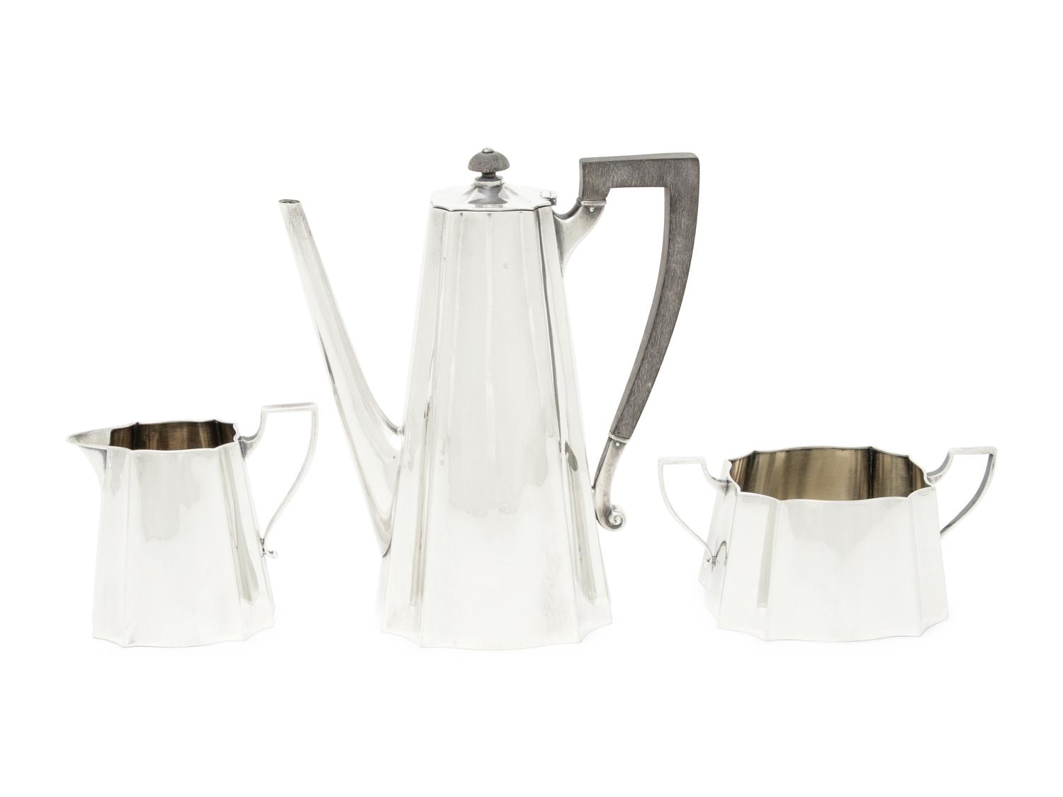 An American Silver Three-Piece Coffee Service