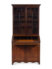 A George III Oak Secretary Bookcase