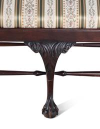 A George III Style Carved Mahogany Settee