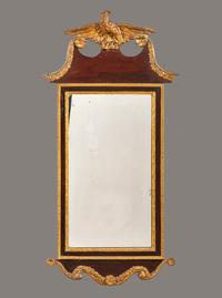 A George III Parcel Gilt Mahogany Mirror