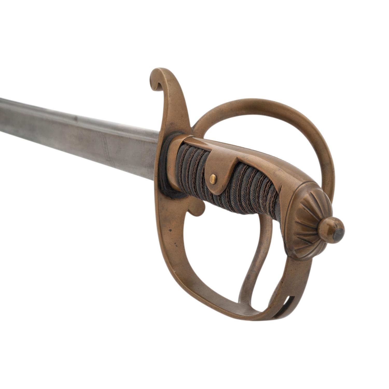 PDL British 1821 Pattern Sword Inscribed to Capt. Frank Chamberlain - 125th New York Volunteers - WIA at Gettysburg
