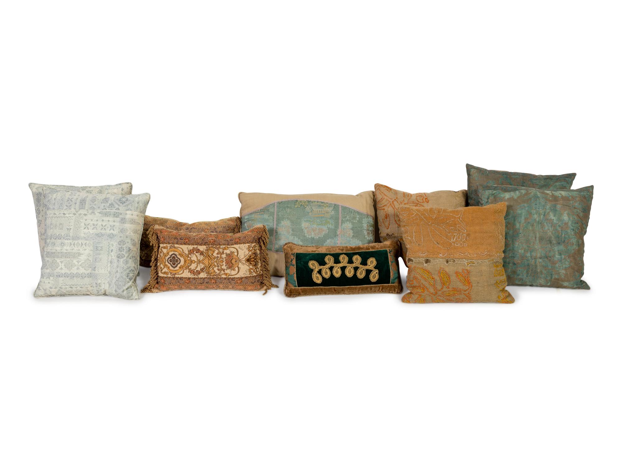 A Collection of Decorative Throw Pillows