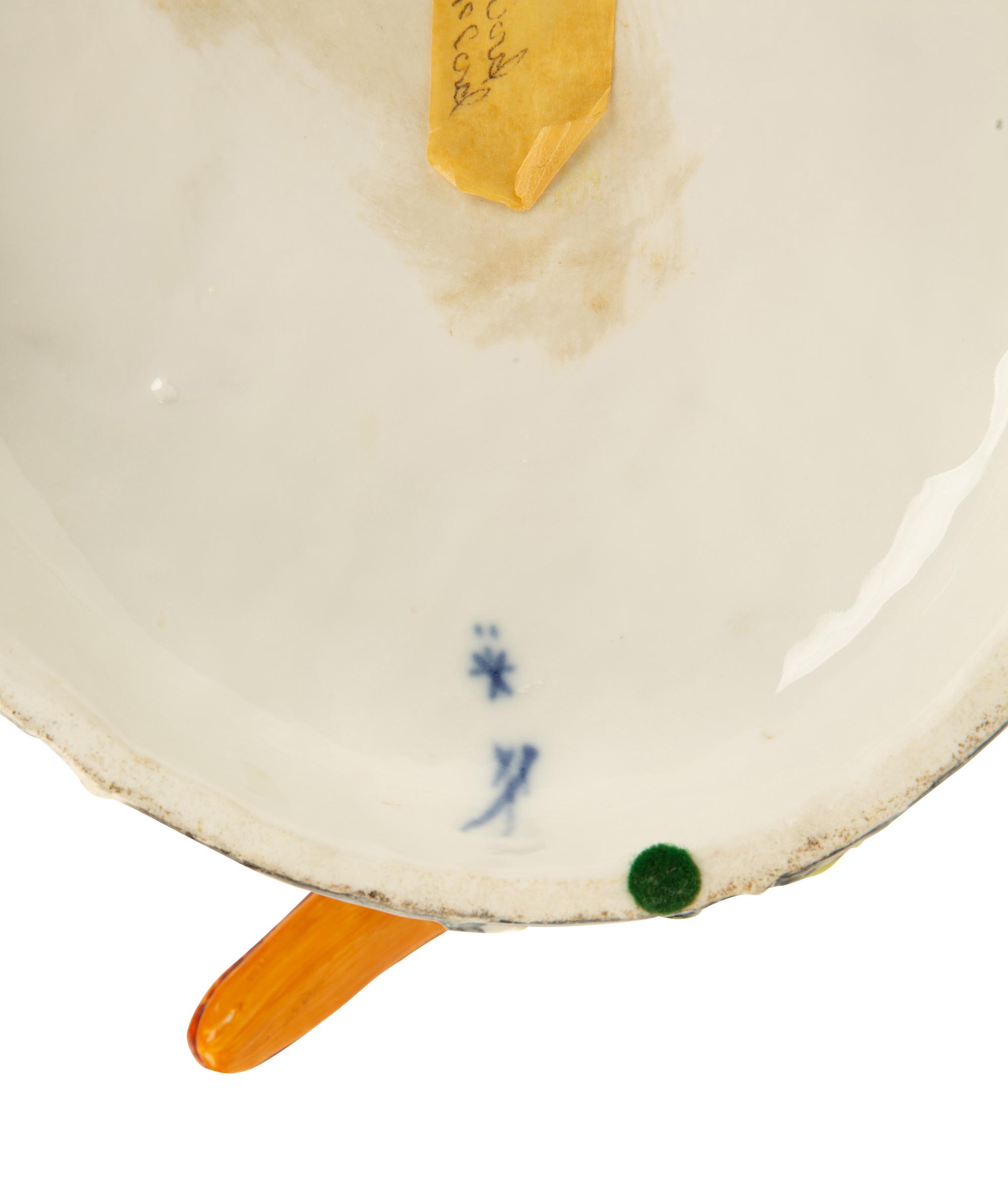 A Meissen Style Porcelain Swan-Form Centerpiece — 19TH CENTURY