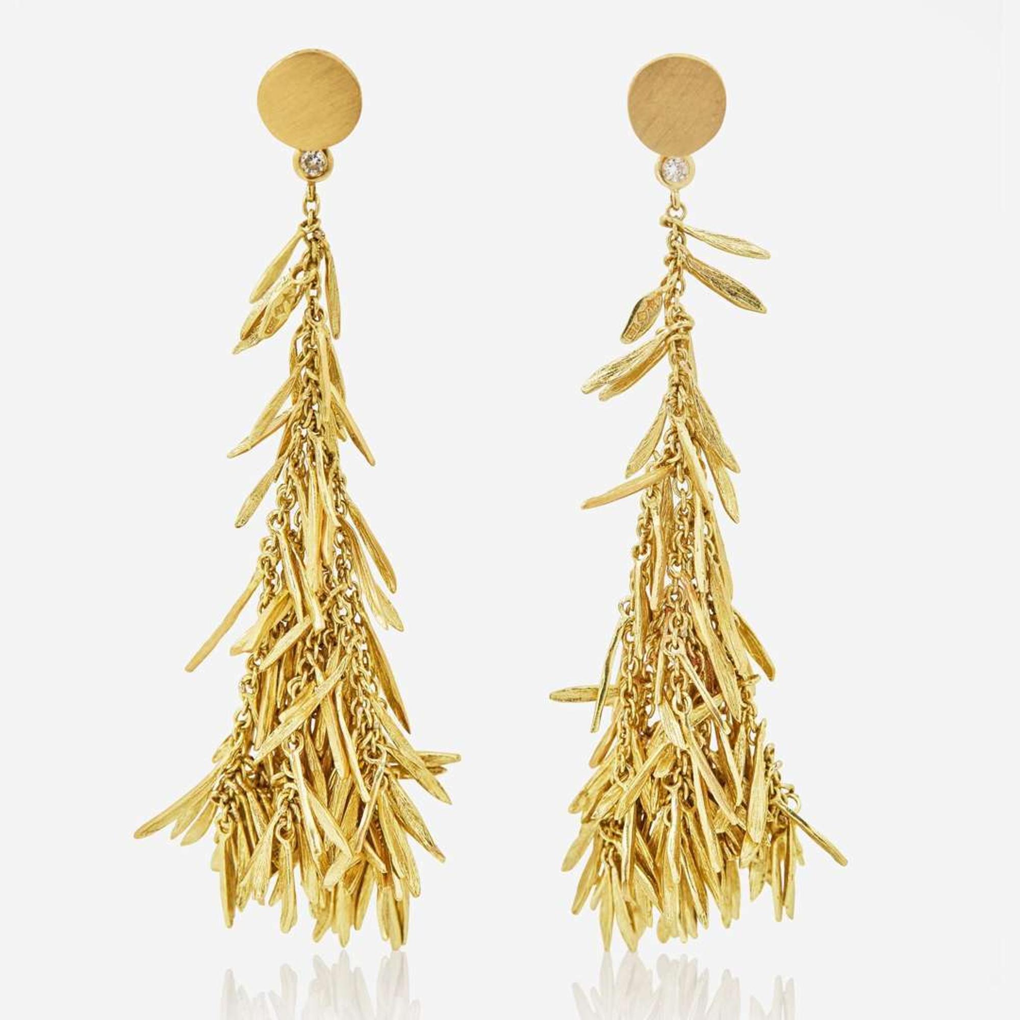 A Pair of 18K Yellow Gold H. Stern Earrings H. Stern