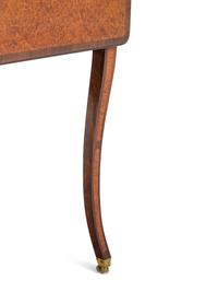 A George III Mahogany, Padouk and Amboyna Pembroke Table
