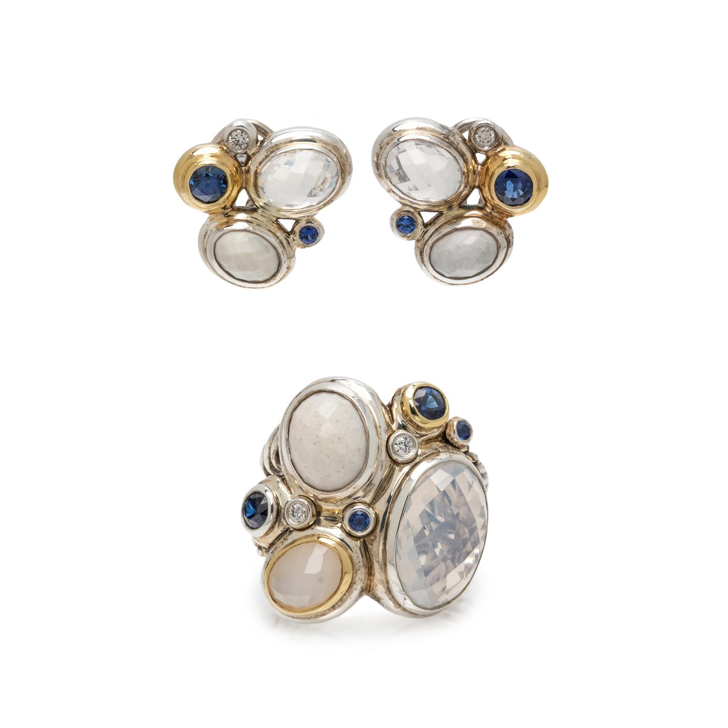 DAVID YURMAN, MULTIGEM AND DIAMOND 'MOSIAC' SET