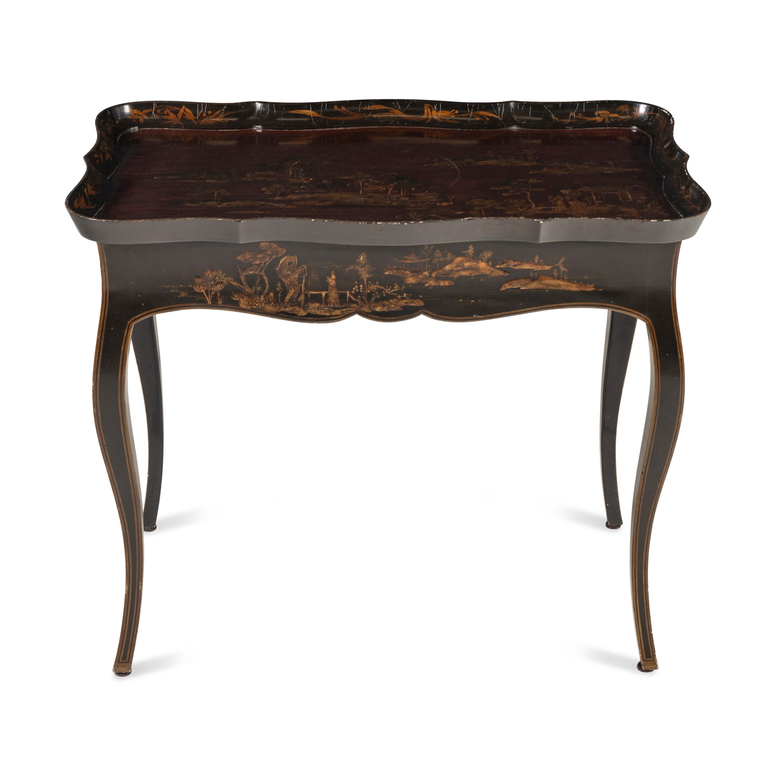 A Michael Taylor Lacquered Side Table