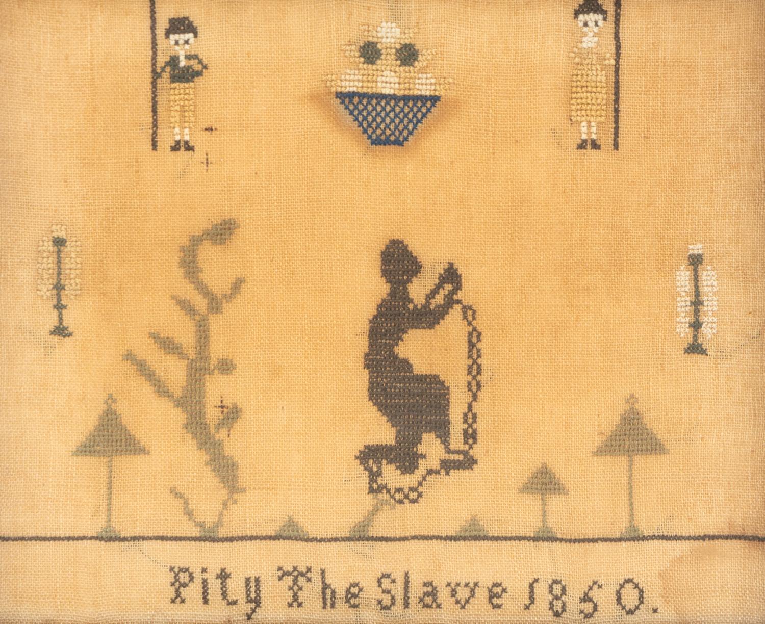 A Matched Pair of English Abolitionist Needlework Panels