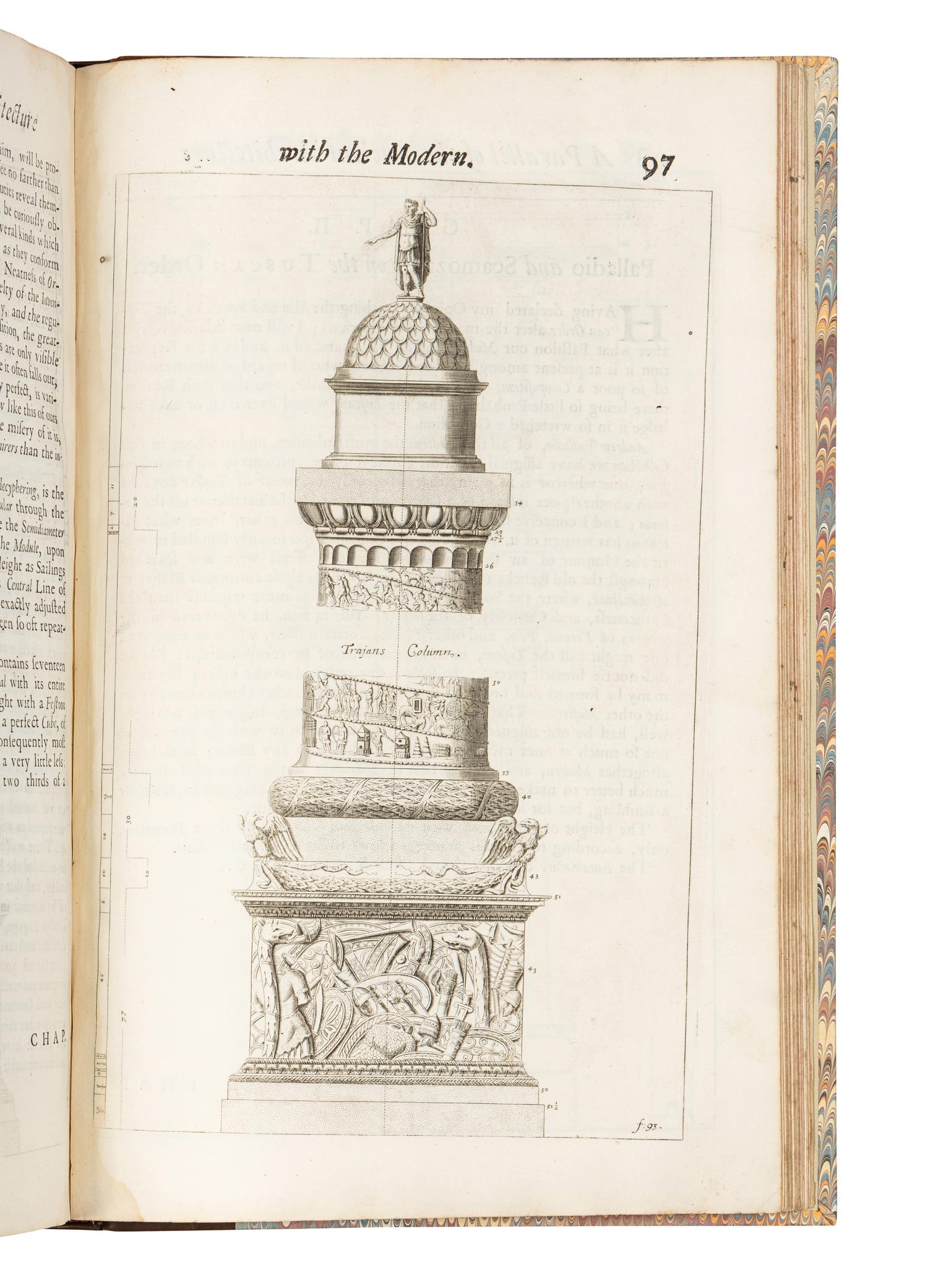 FREART, Roland, Sieur de Chambray (ca 1606-1676). A Parallel of the Ancient Architecture with the Modern, in a Collection of Ten Principal Authors who have written upon the Five Orders... John Evelyn, translator. London: T.W. for J. Walthoe and others, 1733.