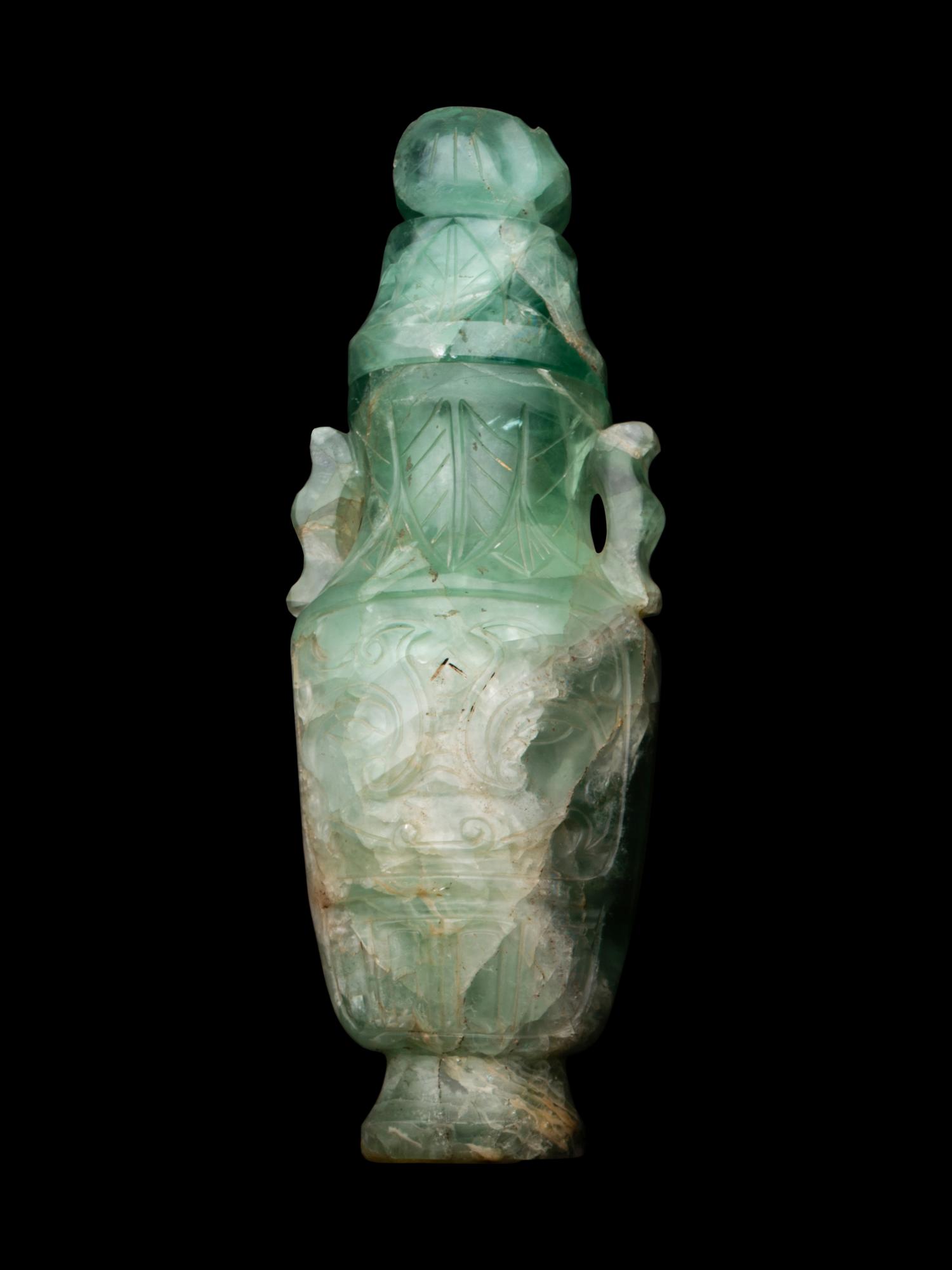 Three Chinese Green Hardstone Carvings