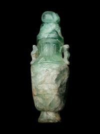 Three Chinese Green Hardstone Carvings