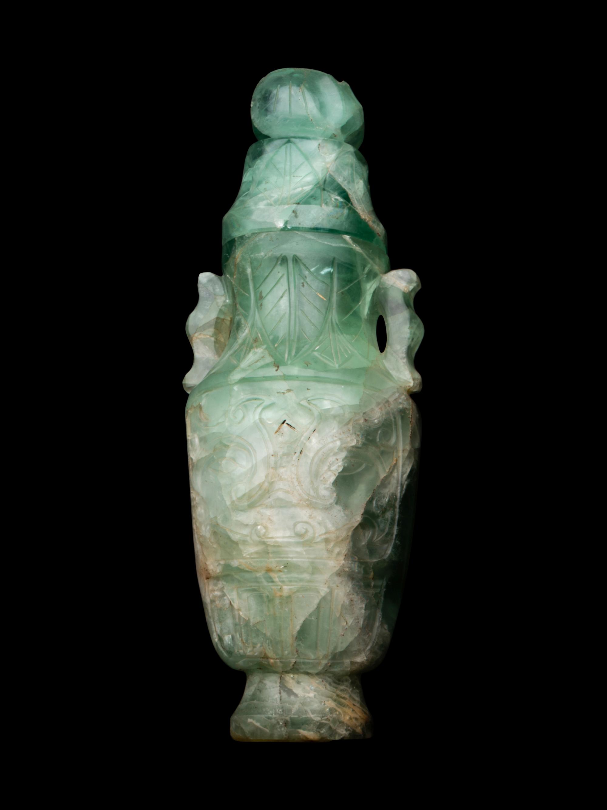 Three Chinese Green Hardstone Carvings