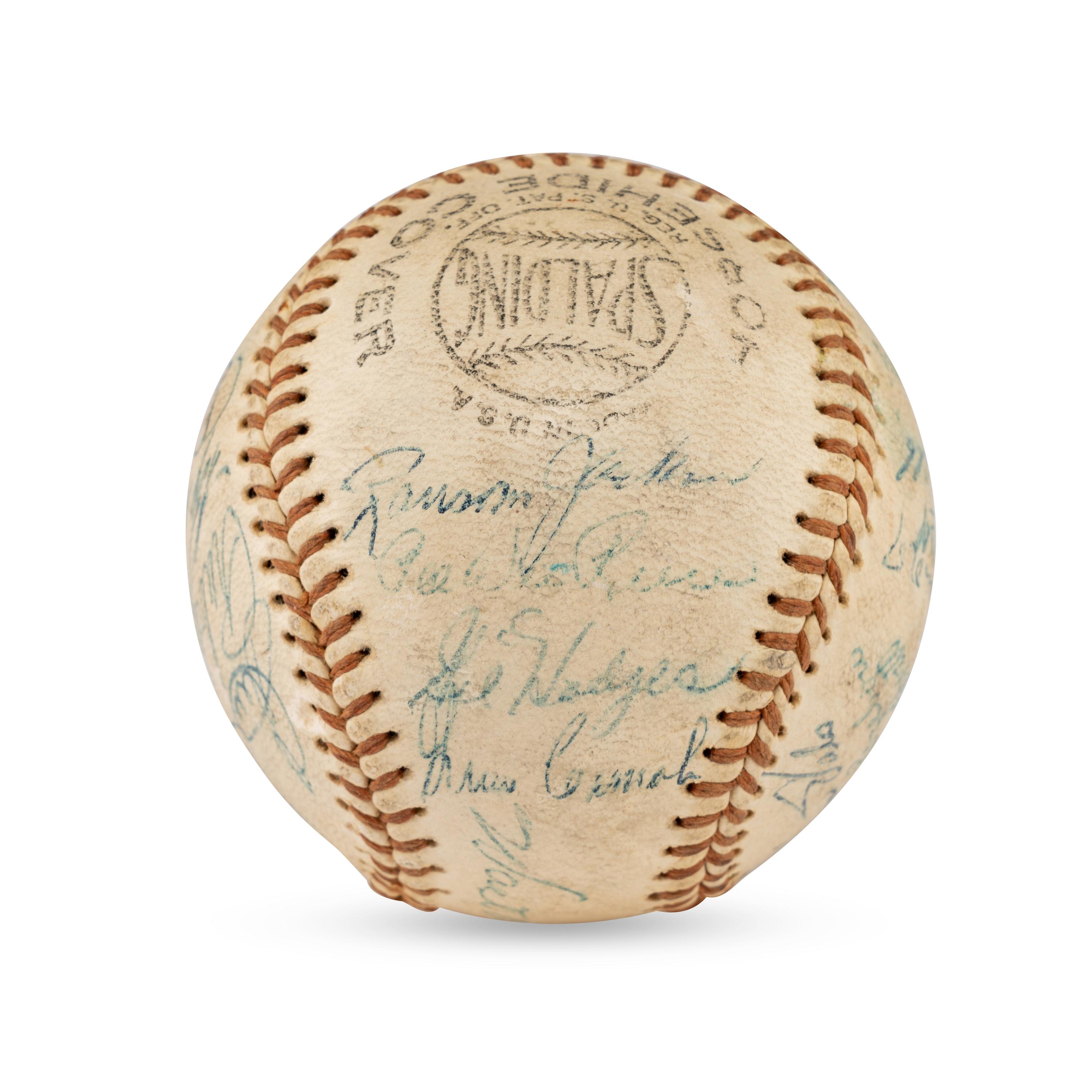 A 1957 Brooklyn Dodgers Team Signed Autograph Baseball (Beckett Authentication Services Letter of Authenticity)