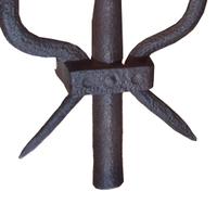 A Wrought Iron Caduceus 23.5" W x 4" D x 43" H — Sweden, 19th Century