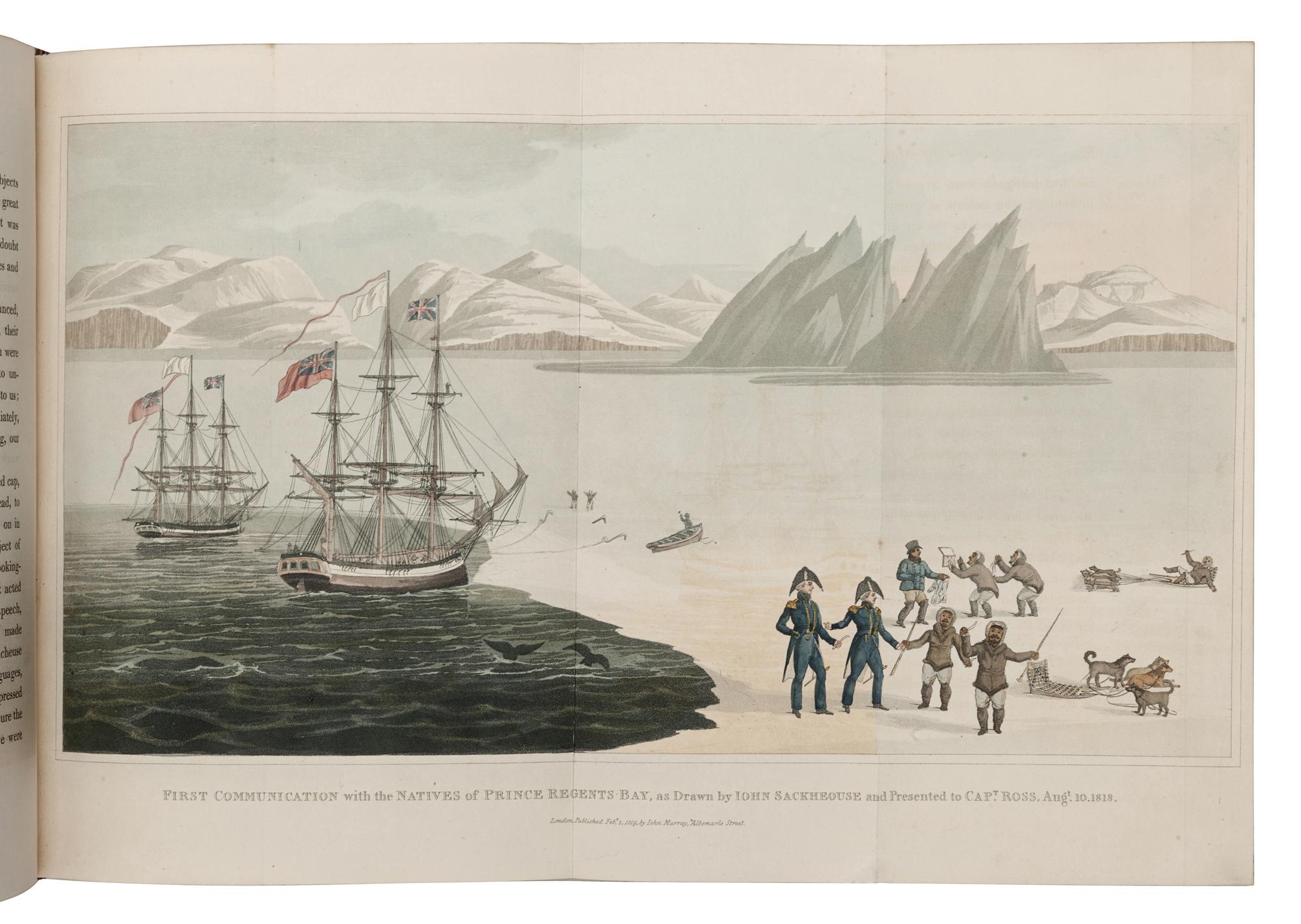 [TRAVEL & EXPLORATION]. ROSS, John, Sir (1777-1856). A Voyage of Discovery, Made Under the Orders of the Admiralty, in His Majesty's Ships Isabella and Alexander, for the Purpose of Exploring Baffin's Bay and Inquiring into the Probability of a North-West Passage . London: John Murray, 1819.
