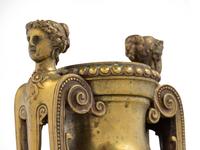 A Neoclassical Style Gilt Bronze Urn