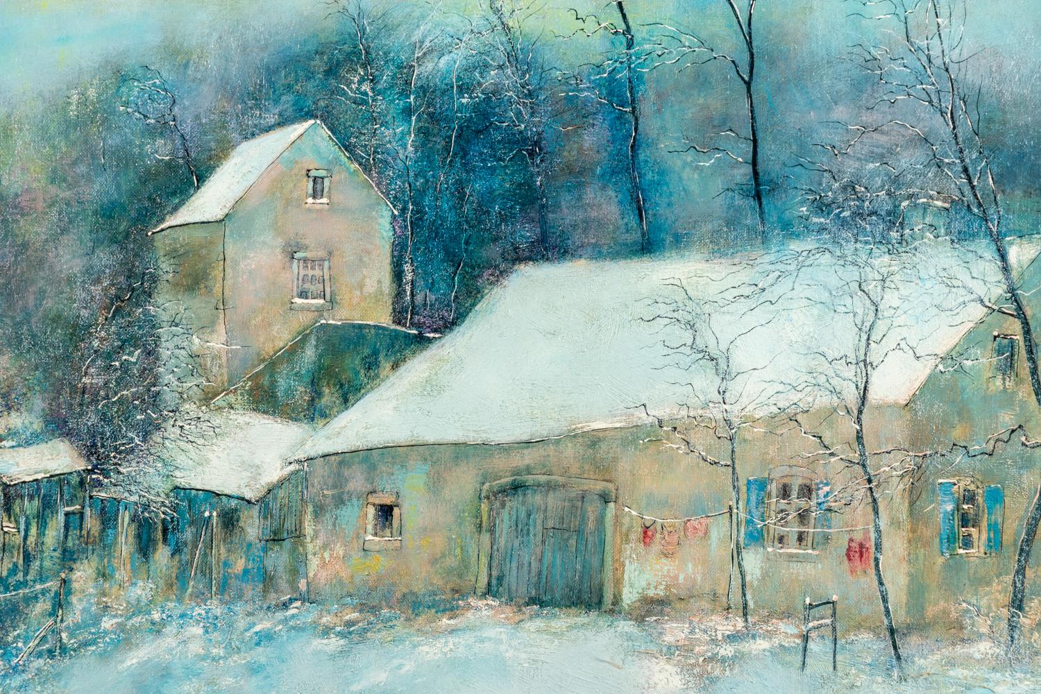 La chaumier sous la neige