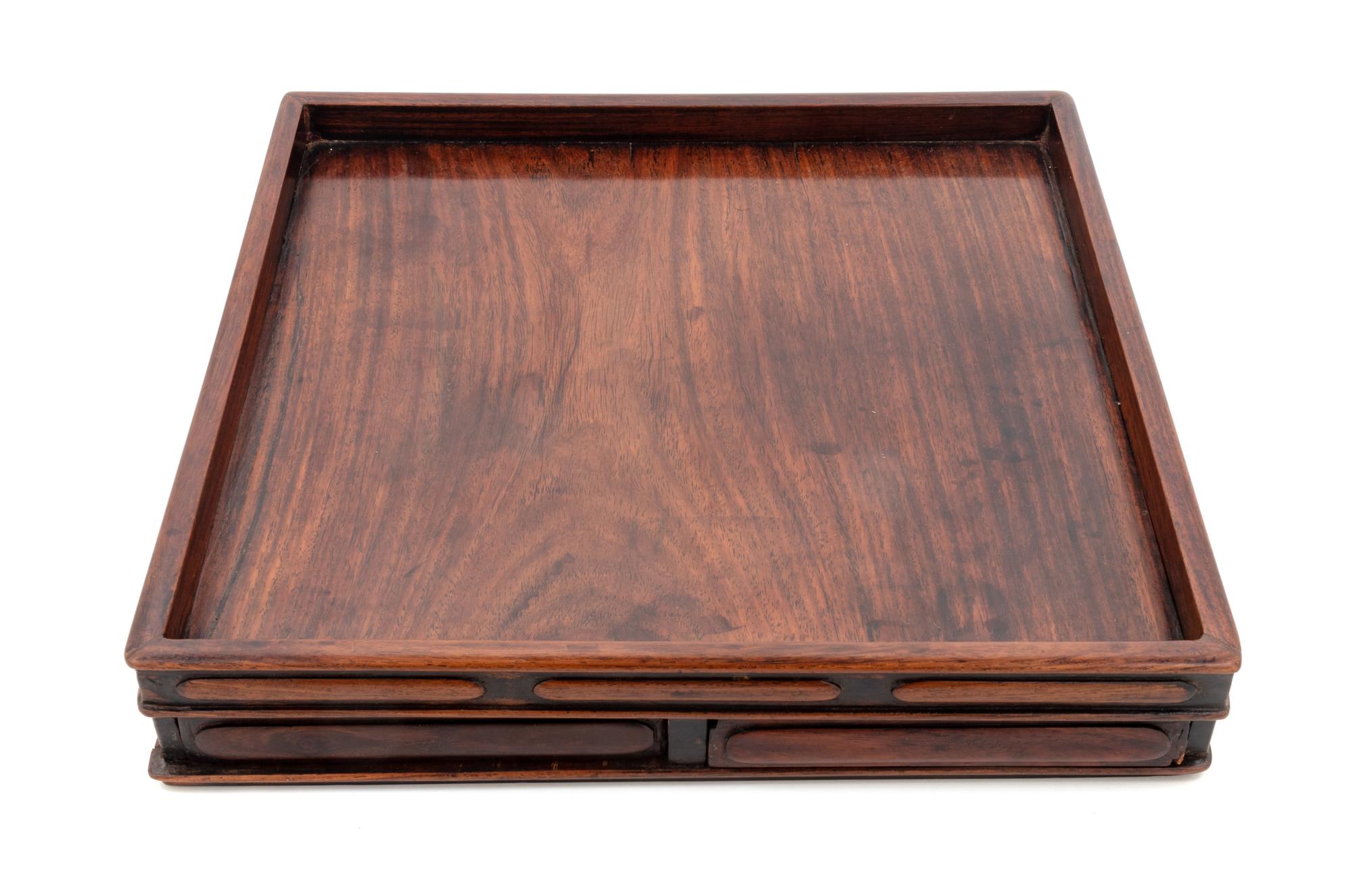 A Chinese Huanghuali Square Tray