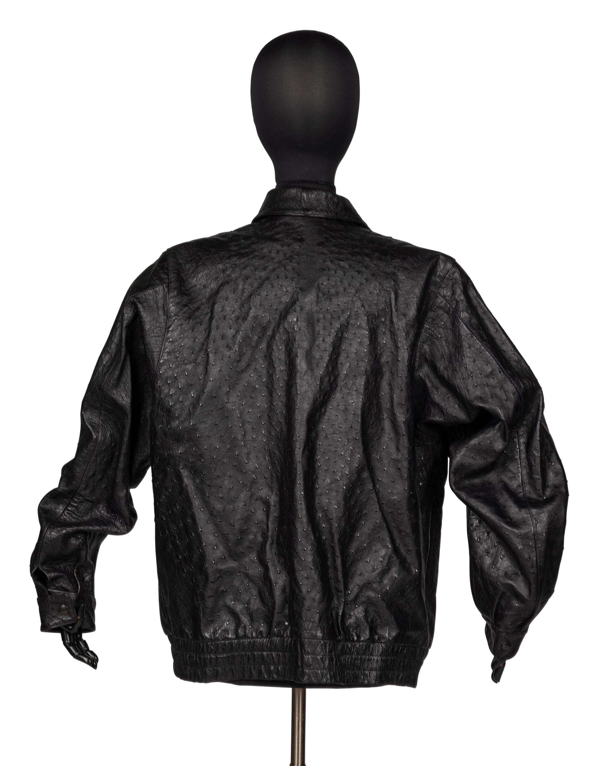 Mike Ditka's Personally Owned and Worn Ostrich Jacket: Bernini Beverly Hills