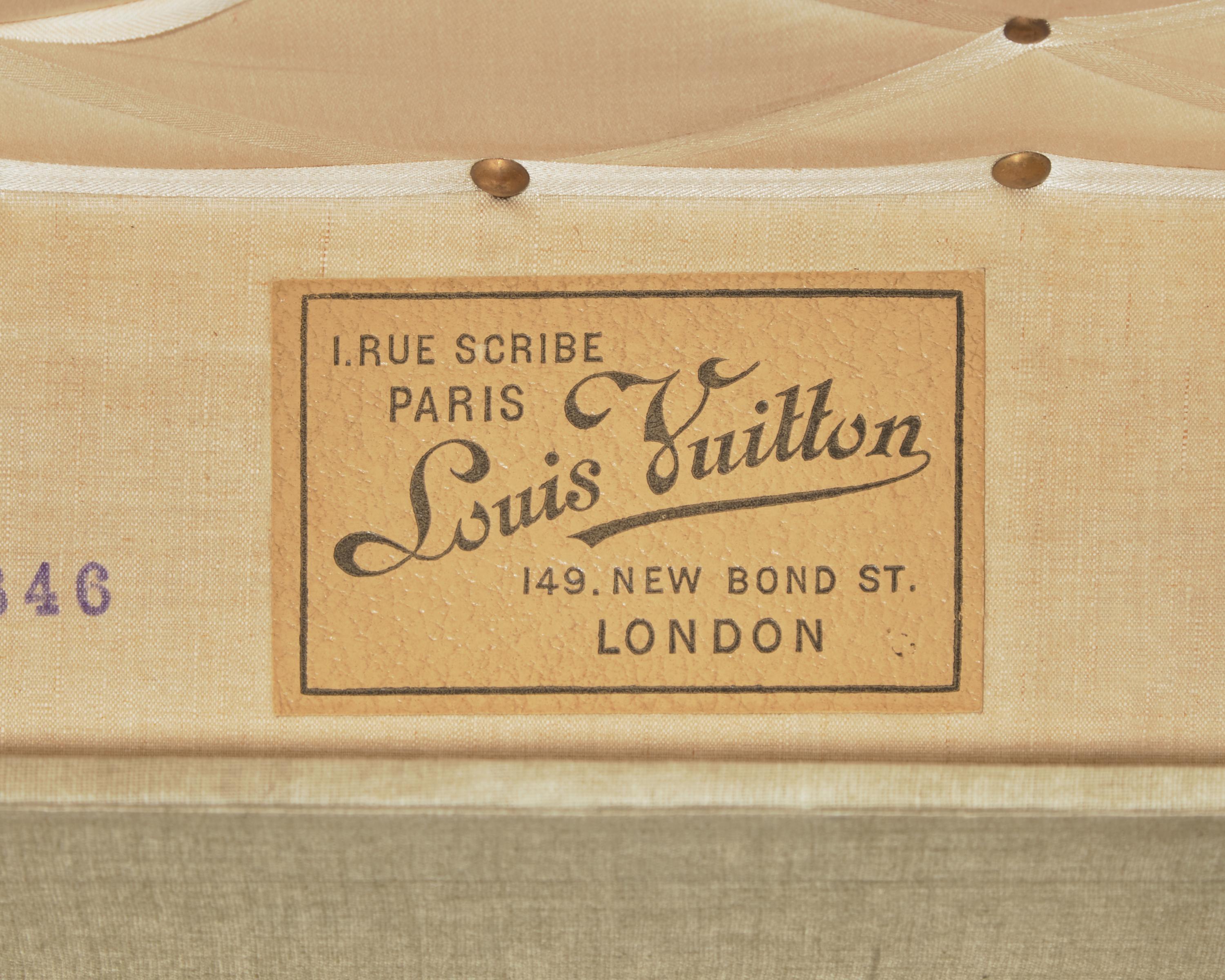 A Louis Vuitton Monogrammed Canvas Hardsided Trunk with 'JG' Monogram