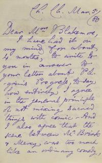 [Literature] Carroll, Lewis (Charles Lutwidge Dodgson). Autograph Letter, signed
