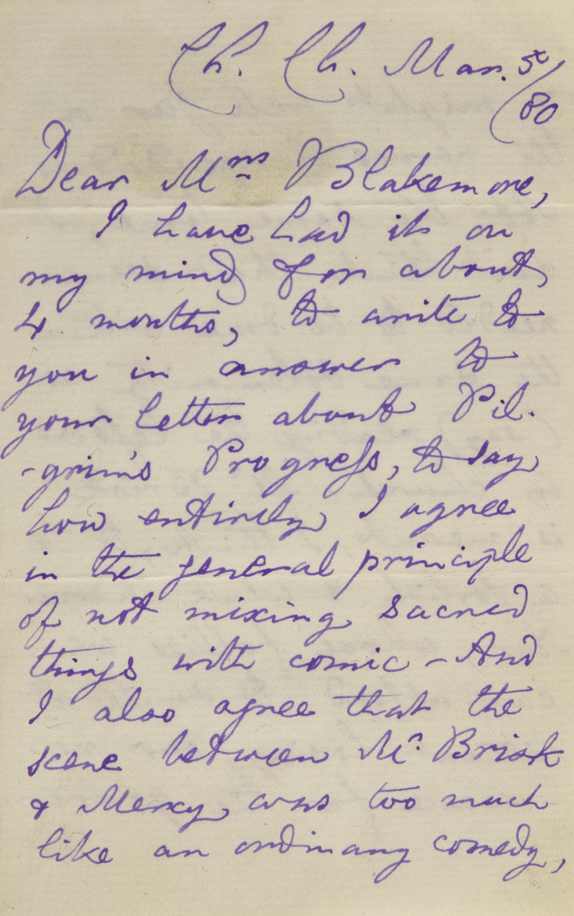 [Literature] Carroll, Lewis (Charles Lutwidge Dodgson). Autograph Letter, signed