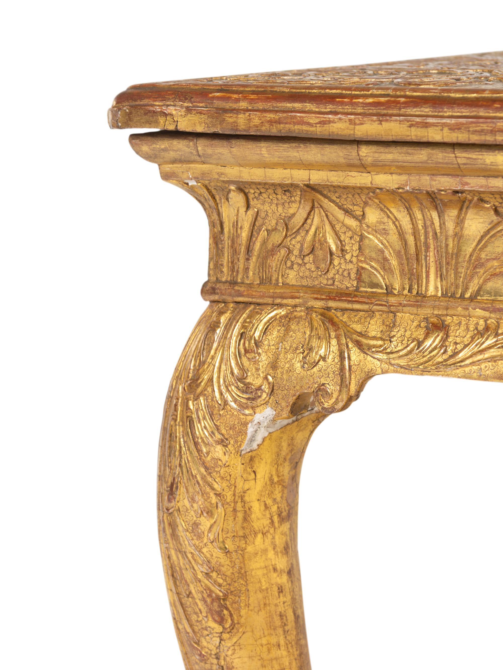 An Irish George II Gilt-Gesso Table