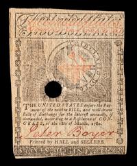 A State of Massachusetts 5/5/1780 $2 Note