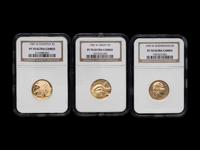 Three Commemorative $5 Gold Proofs (NGC PF70 Ultra Cameo)