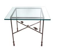 A Giacometti Style Metal Table Height 28 3/4 x width 36 x depth 36 inches. — 20TH CENTURY