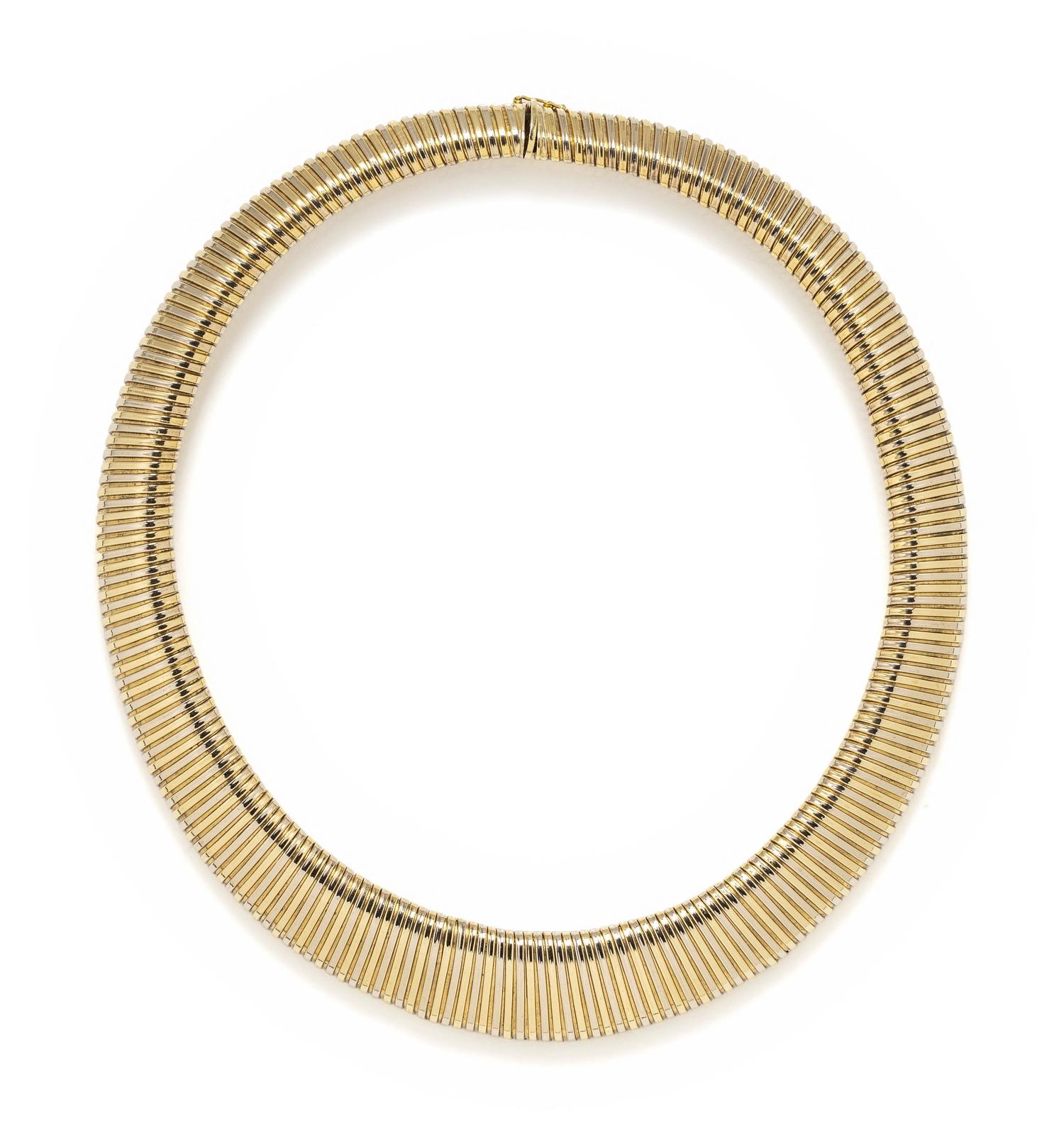 BICOLOR GOLD TUBOGAS NECKLACE